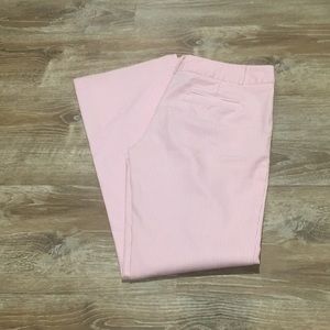 Pink and white pin striped slacks